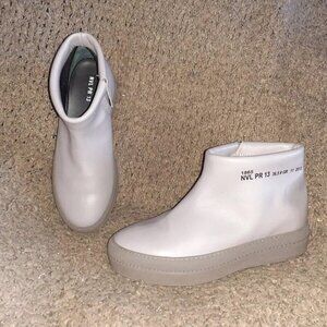 PURE RUCO LINE JEAN NOUVEL-Ankle Boot-Lilac Gray Leather-Sz 36.5-Near Mint